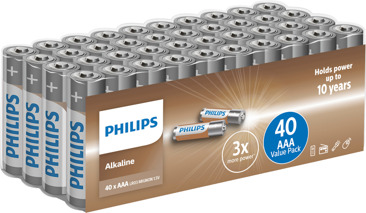 [AI generated title] Philips Batteri Tech Alkaline AAA 40-Pak