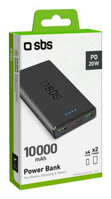 SBS TTBB10000FASTPD2 power bank 10000 mAh Black