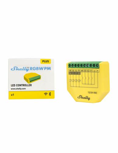 Shelly Plus RGBW PM Wireless Green, Yellow