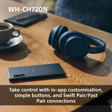 Sony WHCH720NP.CE7 hovedtelefoner/headset Kabel & trådløs Opkald/musik USB Type-C Bluetooth Blå