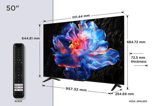 TCL V6C 50V6C TV 127 cm (50") 4K Ultra HD Smart TV Wi-Fi Metallic 260 cd/m²