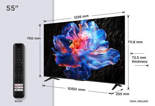 TCL V6C 55V6C TV 139.7 cm (55") 4K Ultra HD Smart TV Wi-Fi Metallic 270 cd/m²