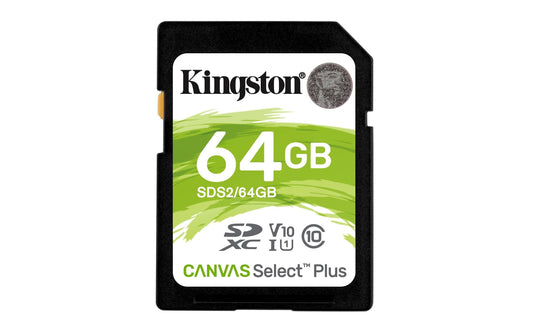 Kingston Canvas Select Plus SDS2 64 GB Class 10/UHS-I (U1) SDXC - 1 Pack - 100 MB/s Read