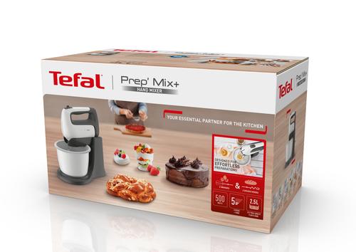 Tefal Prep'Mix+ HT4641 Stand mixer 500 W Grey, White