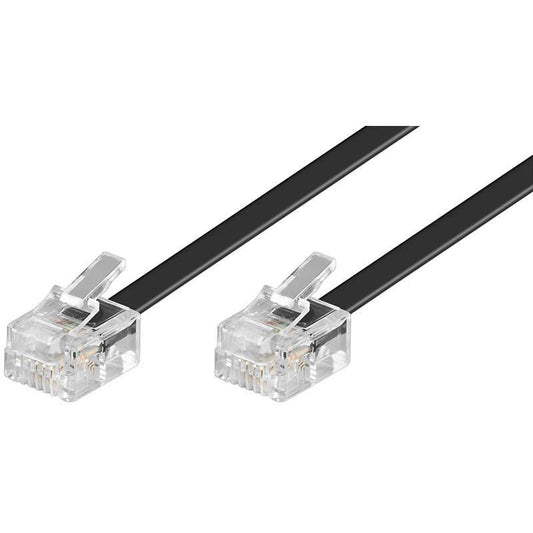 Telefonledning RJ11 - 3m (Sort)