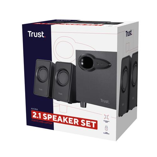 Trust Avora 2.1 speaker set 9 W PC/Laptop Black 2.1 channels 2-way