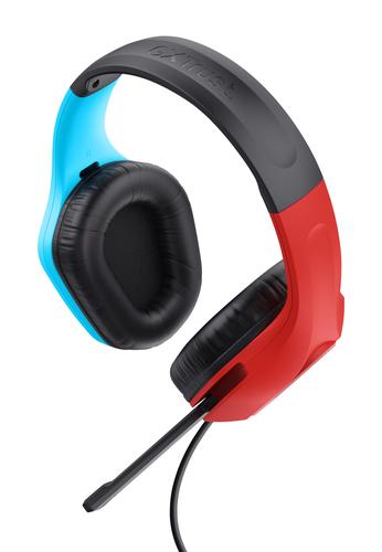 Trust GXT 416S Zirox Headset Wired Head-band Gaming Black, Cyan, Red