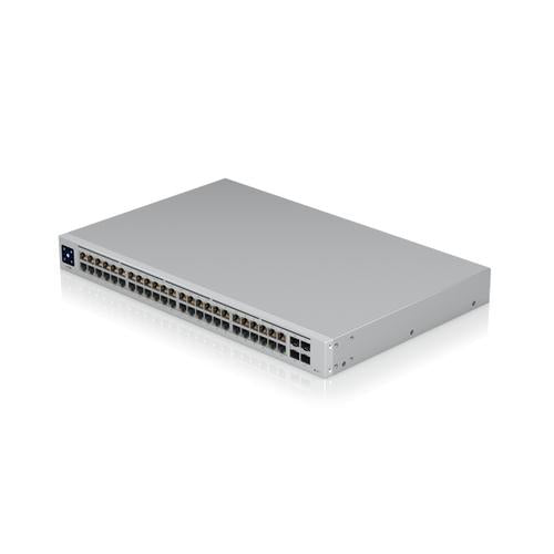 Ubiquiti UniFi USW-48-POE network switch Managed L2 Gigabit Ethernet (10/100/1000) Power over Ethernet (PoE) 1U Stainless steel