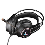 Varr Pro Gaming 3.5mm Headset with RGB Backlight, Microphone Boom (with illuminated tip, noise reduction function and 360° rotation), 15mW speakers, 2x 3.5mm, Integrated 2.1m cable, Black