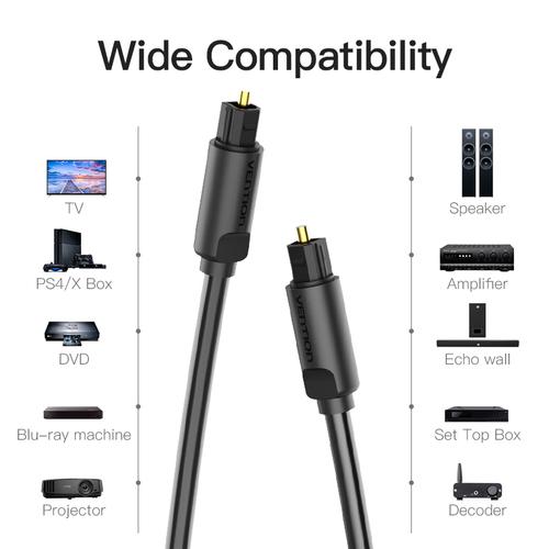 Vention Optical Fiber Audio Cable 2M Black