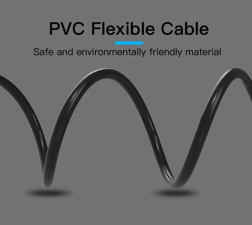 Vention 3.5mm Male to 2RCA Male Audio Cable 1.5M Black Metal Type