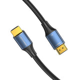 Vention Cotton Braided HDMI-A Male to Male HD Cable 8K 5M Blue Aluminum Alloy Type