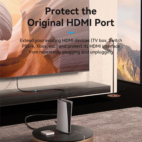 Vention HDMI-A Male to HDMI-A Female 4K HD Cable PVC Type 2M Black
