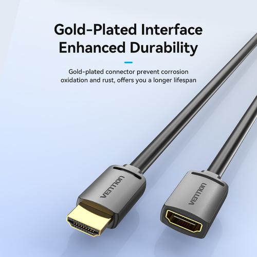 Vention HDMI-A Male to HDMI-A Female 4K HD Cable PVC Type 2M Black