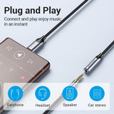 Vention USB-C Male to 3.5MM Earphone Jack With DAC Adapter 0.1M Gray Aluminum Alloy Type