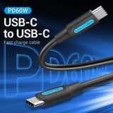 Vention COSBF USB-kabel USB 2.0 1 m USB C 0,48 Gbit/sek. 60 W Sort