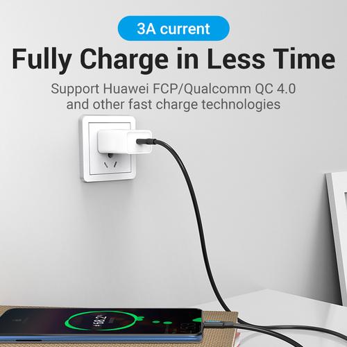 Vention COSBF USB-kabel USB 2.0 1 m USB C 0,48 Gbit/sek. 60 W Sort