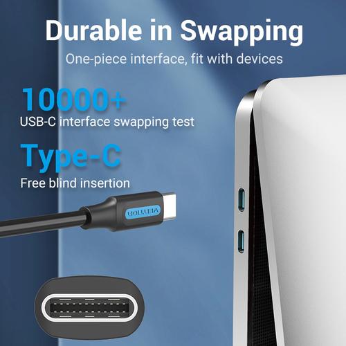 Vention COSBF USB-kabel USB 2.0 1 m USB C 0,48 Gbit/sek. 60 W Sort