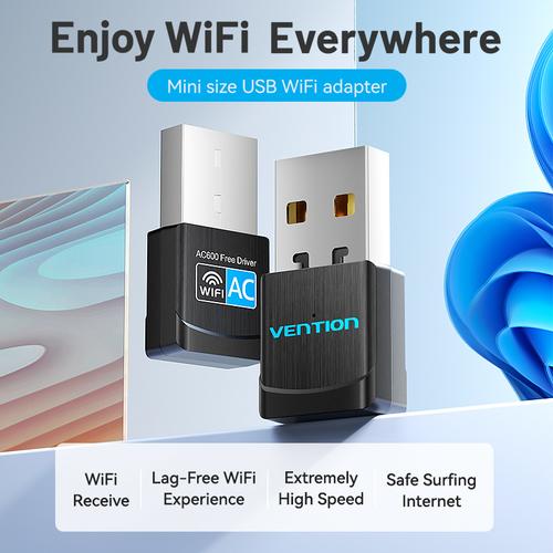 Vention USB Wi-Fi Adapter 2.4G Black
