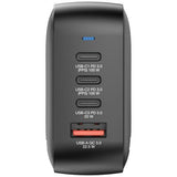 Verbatim Mini GaN Charger 100W 4 Port US plug with EU and UK adaptors
