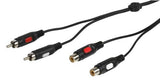 Vivanco 46/01 25 audio cable 2.5 m 2 x RCA Black