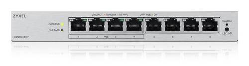 Zyxel GS1200-8HPV3 Managed L2 Gigabit Ethernet (10/100/1000) Power over Ethernet (PoE) Desktop Grey
