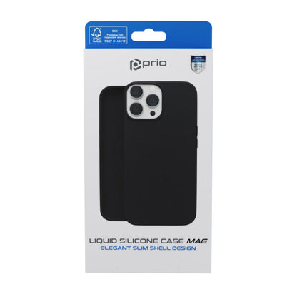 prio Liquid Silicone Case MAG for iPhone 15 (6.1in) black