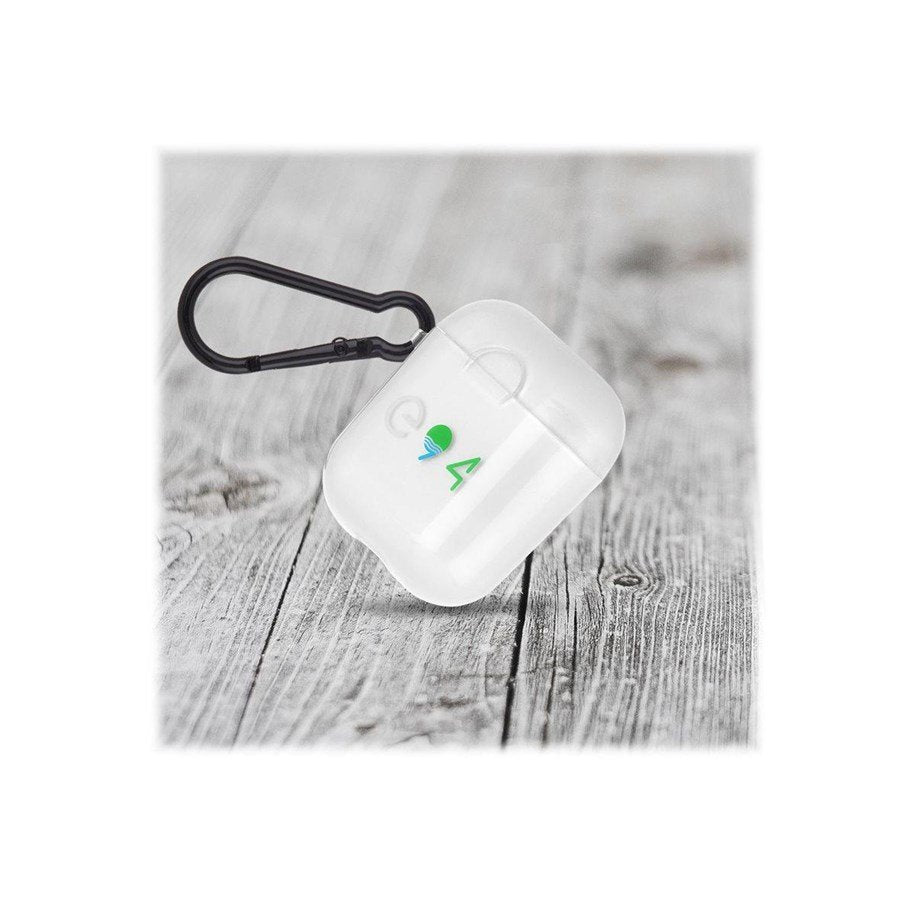 Case-mate - Airpods Case - Eco94 Clear Case - Clear W/black Carabiner Clip -...