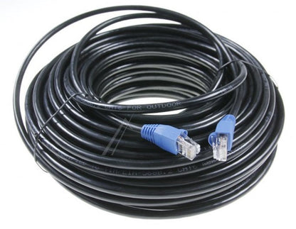 Udendørs LAN-kabel CAT6, RJ45, U/UTP, SORT, 50M