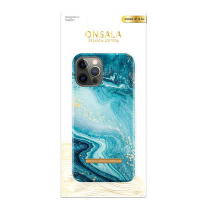 ONSALA COLLECTION Mobil Cover Soft Blue Sea Marble iPhone 12 / 12 Pro