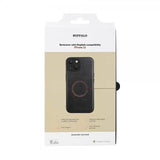 Buffalo iPhone 15 Cover Ægte læder MagSeries Sort