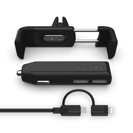 Kenu Car Kit Deluxe Universal Car Phone Mount & Charging Set