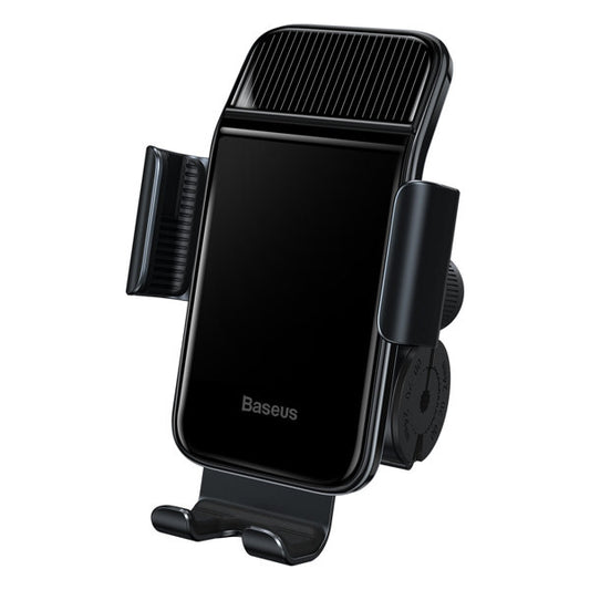 Baseus elektrisk smartphoneholder til cykel med indbygget solpanel 150mAh sort (SUZG010001)