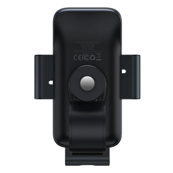 Baseus elektrisk smartphoneholder til cykel med indbygget solpanel 150mAh sort (SUZG010001)