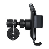 Baseus elektrisk smartphoneholder til cykel med indbygget solpanel 150mAh sort (SUZG010001)