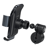 Baseus elektrisk smartphoneholder til cykel med indbygget solpanel 150mAh sort (SUZG010001)