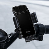 Baseus elektrisk smartphoneholder til cykel med indbygget solpanel 150mAh sort (SUZG010001)