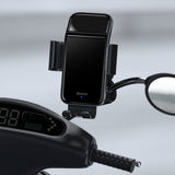 Baseus elektrisk smartphoneholder til cykel med indbygget solpanel 150mAh sort (SUZG010001)