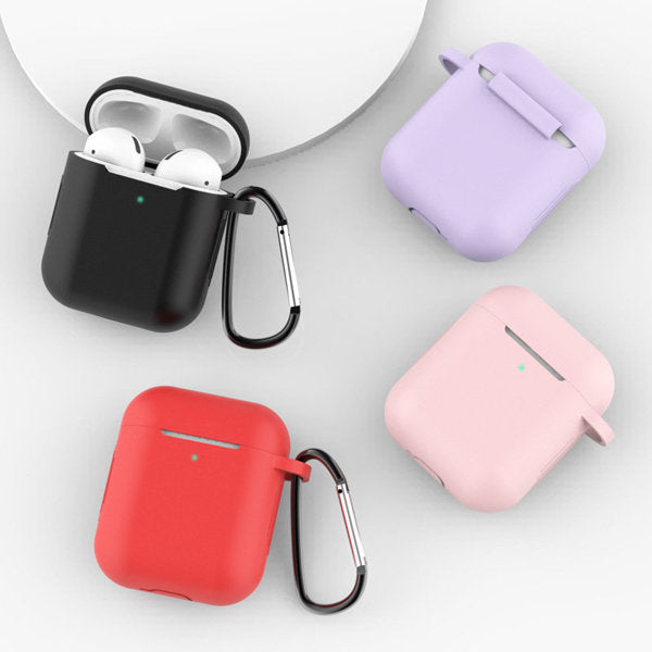Etui til AirPods Pro 2 / AirPods Pro Silikone blødt øretelefoncover + nøglering Lobster Clasp Pendant rød (etui D)