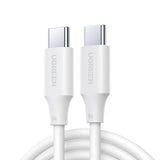 Ugreen US562 USB-C / USB-C PD-kabel 100W 0,5m - hvid