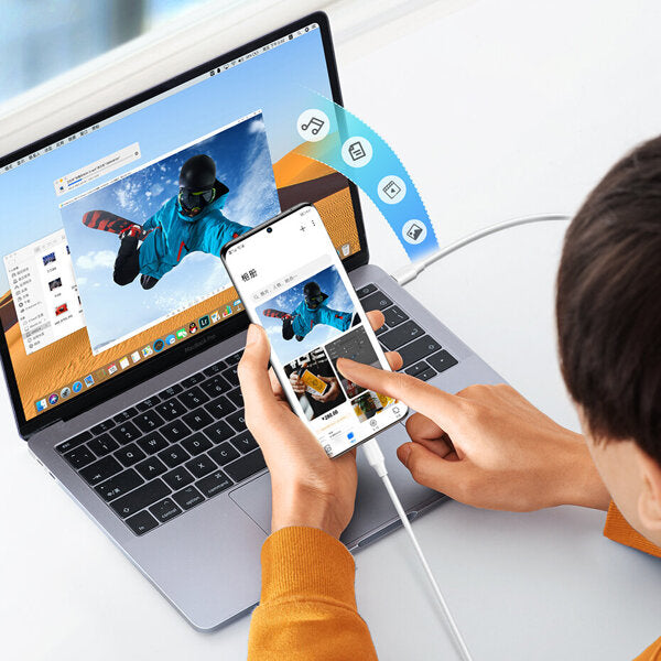 Ugreen US562 USB-C / USB-C PD-kabel 100W 0,5m - hvid