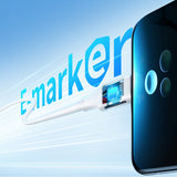 Ugreen US562 USB-C / USB-C PD-kabel 100W 0,5m - hvid